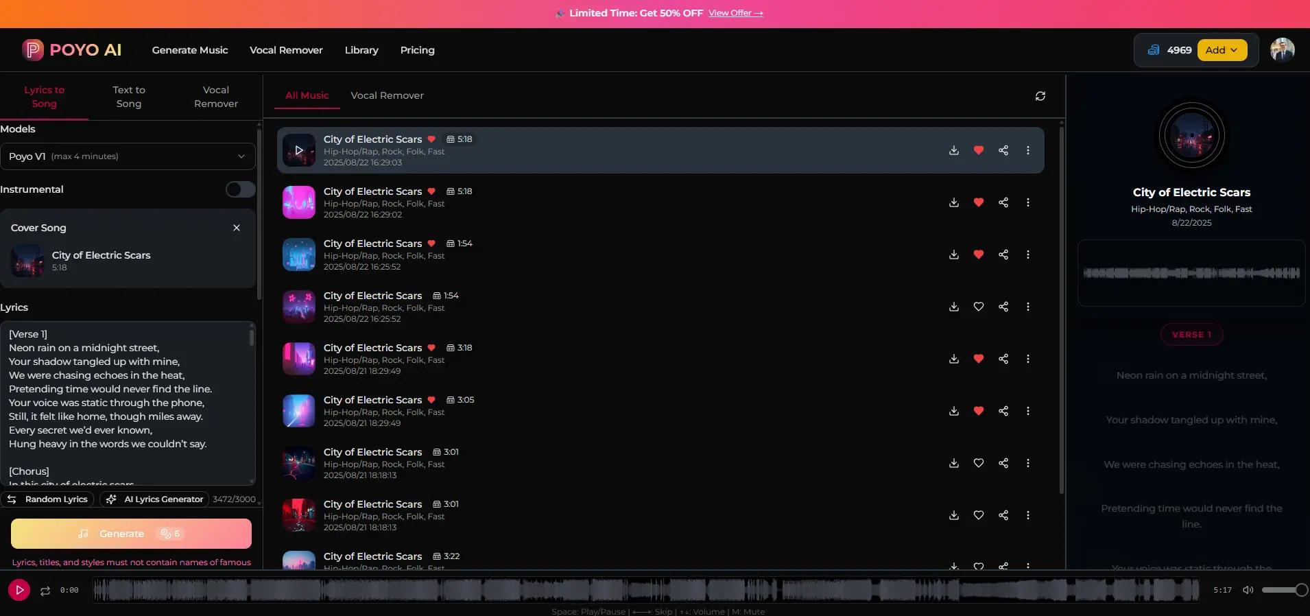 Musirio Cover Song Generator