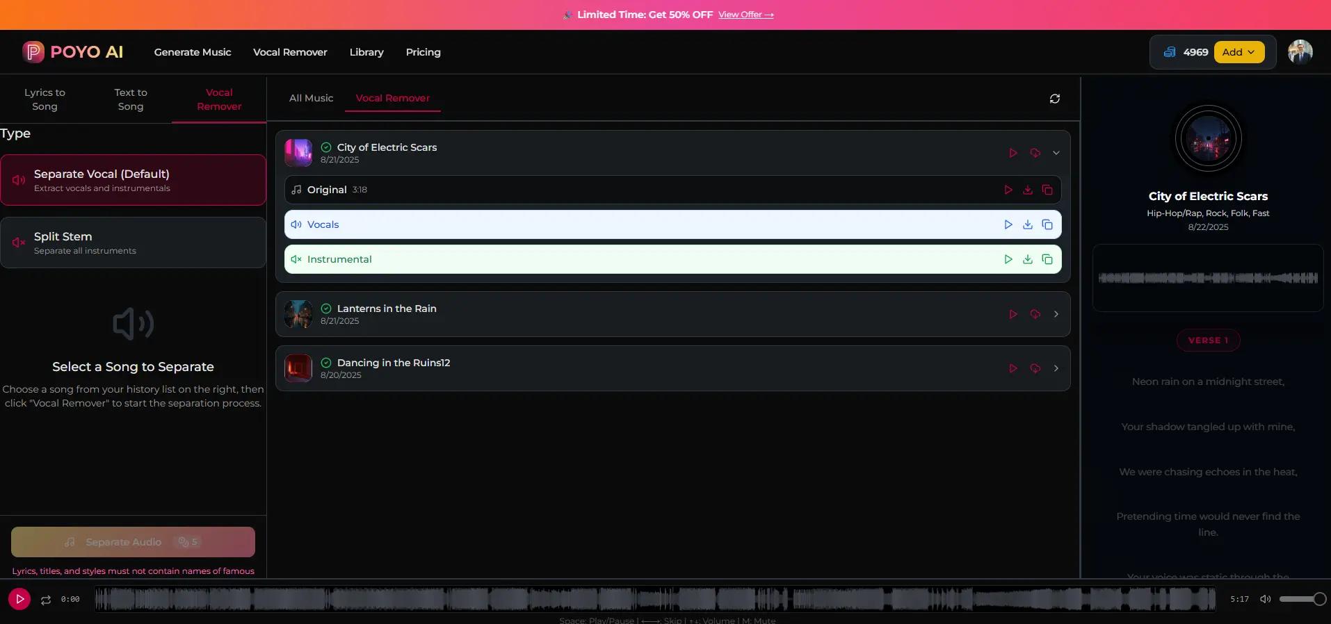 Musirio Vocal Remover Tool